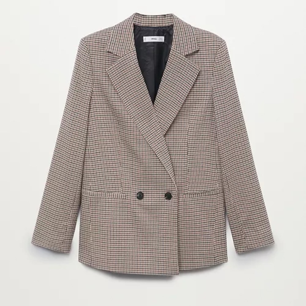 Mango wrap check blazer in XS brand new w tags.